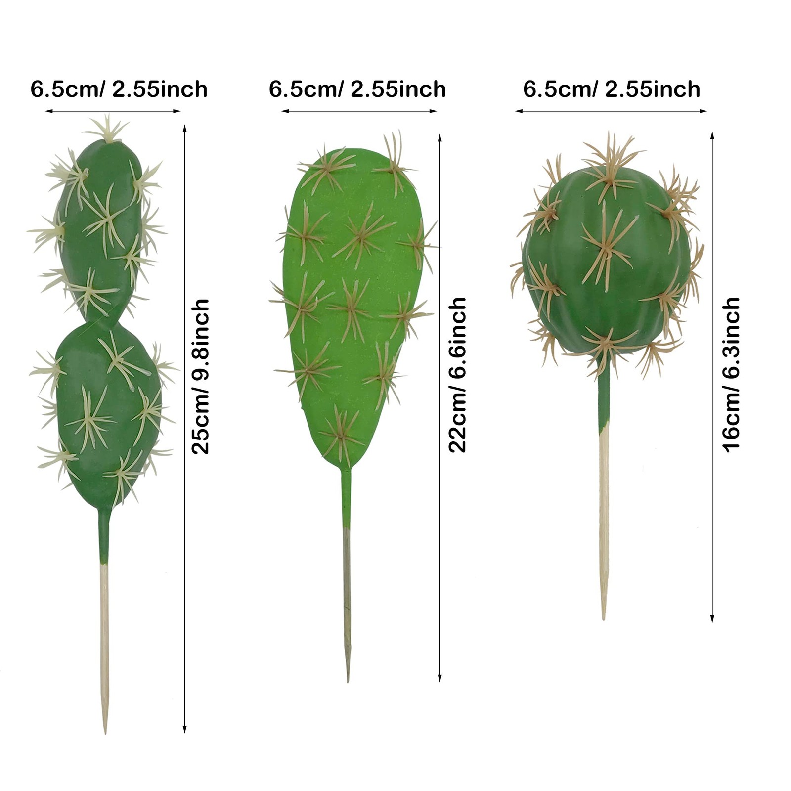 10 PCS Faux Fake Succulents Artificial Cactus Decor Faux Cactus Cacti Plant A…