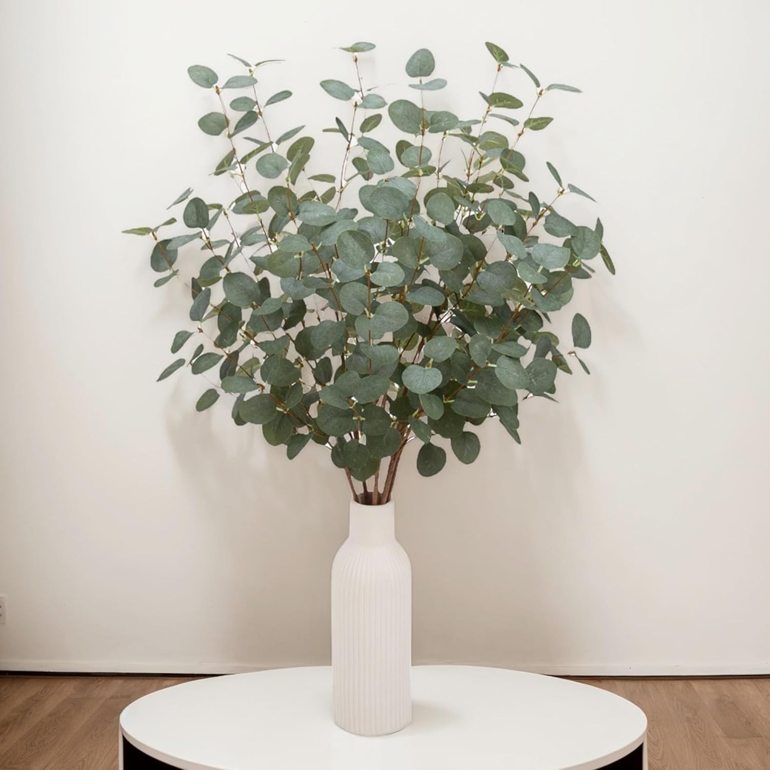 Durable 12-Pack Dark Green Eucalyptus Stems – Add a Touch of Nature Indoors