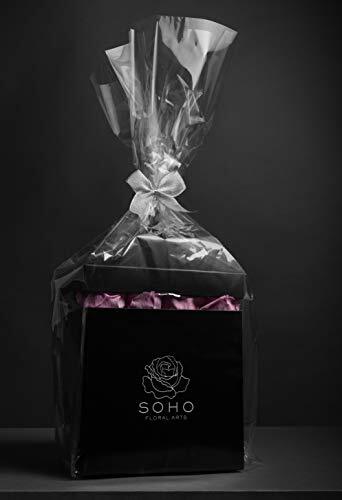 | Roses in A Box | Genuine Roses that Last for Years White Square 4ct. Red