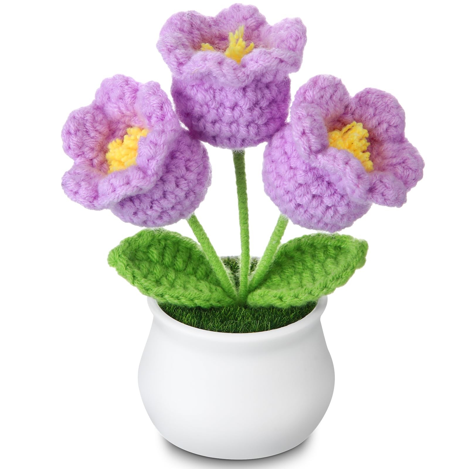 Crochet Flowers Bouquet for Home Office Desk Decor