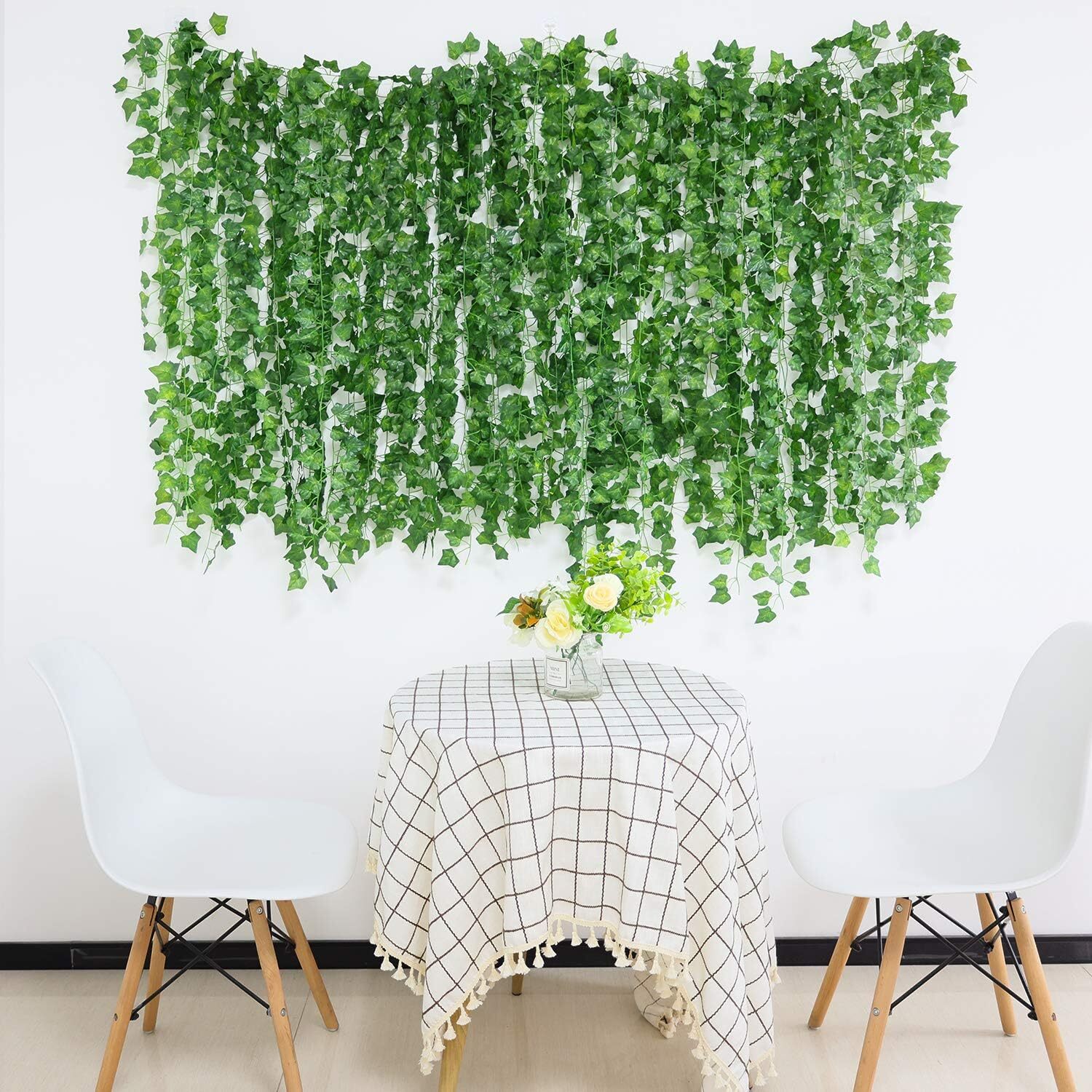 Guirnalda De Hojas hiedra Artificiales Para Decoracion De Hogar 24Piezas 168 Pie