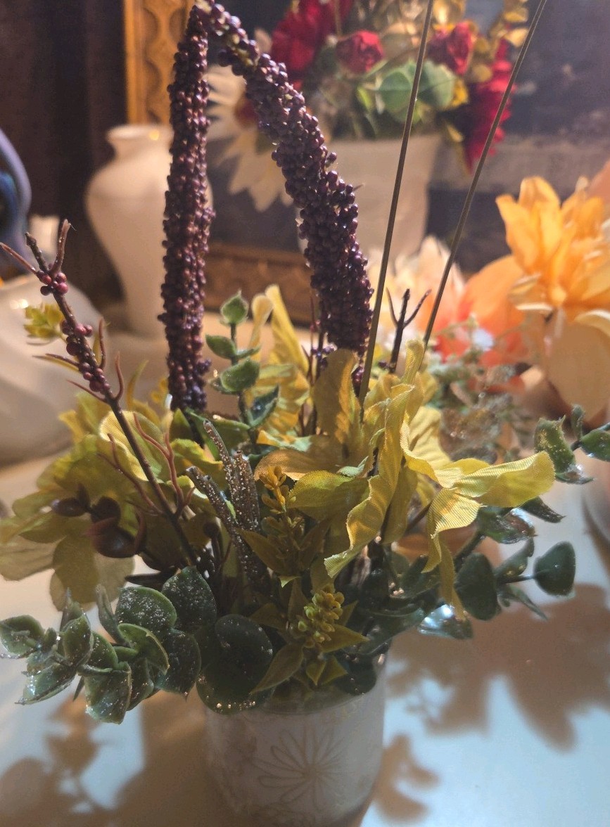 11” Vibrant Artificial Roses Hydrangea and Tulip Glass Centerpiece Arrangement