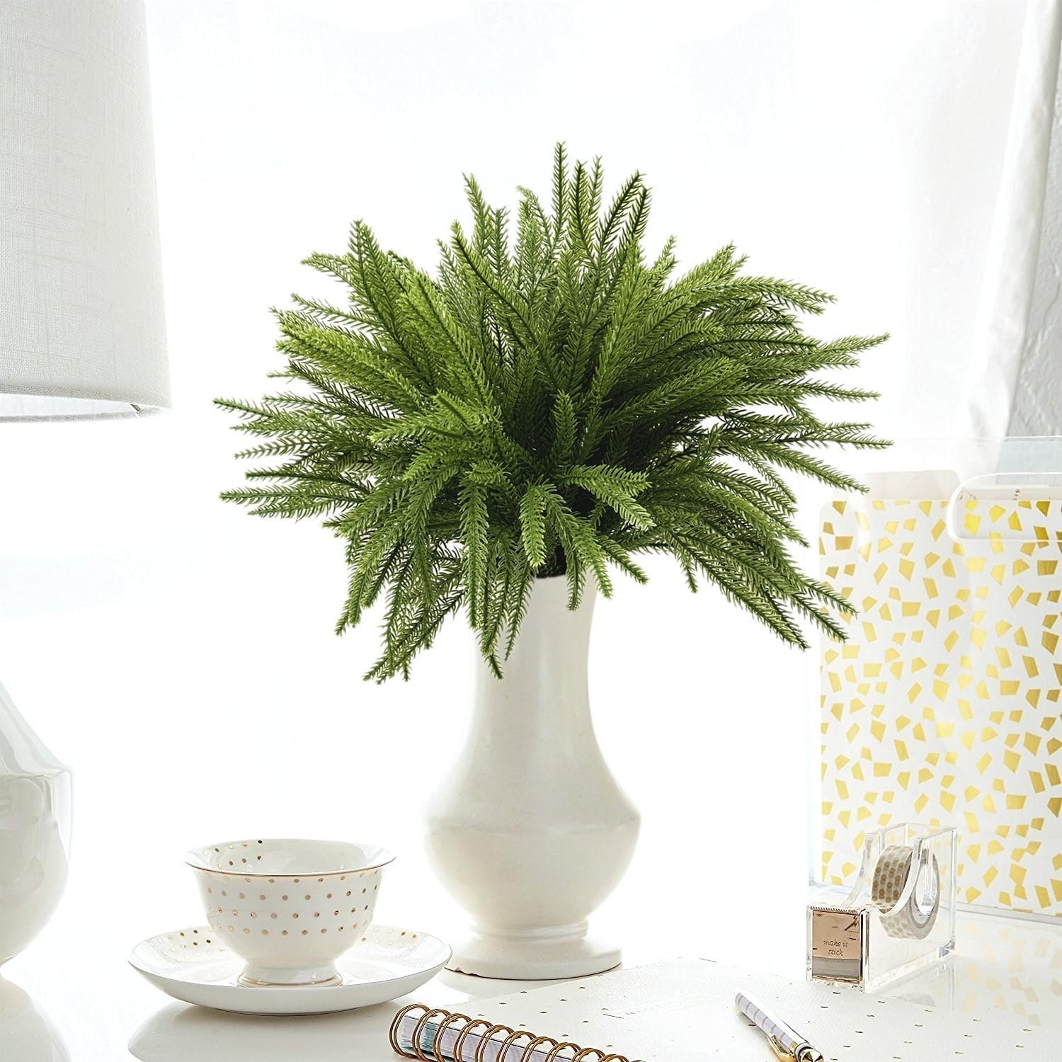 Artificial Light Green Pine Branches – Perfect for Indoor/Outdoor Arrangements