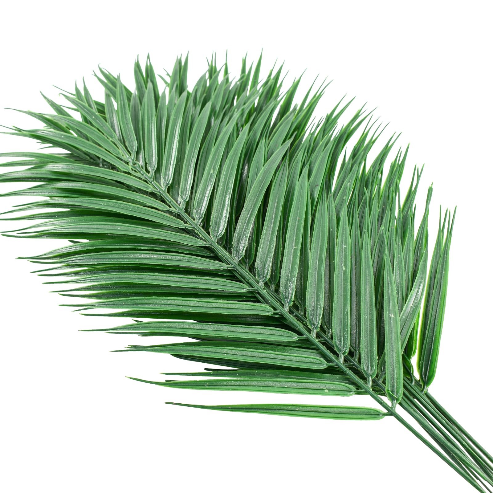 12Pcs Artificial Palm Leaves Tropical Palm Tree Leaves Greenery Faux Palm Fro…