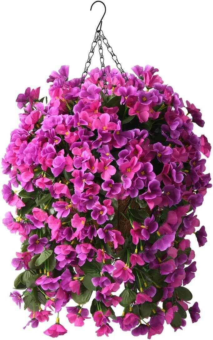 Realistic Silk Begonias with Coconut Lining – Perfect for Patio and Porch Setup