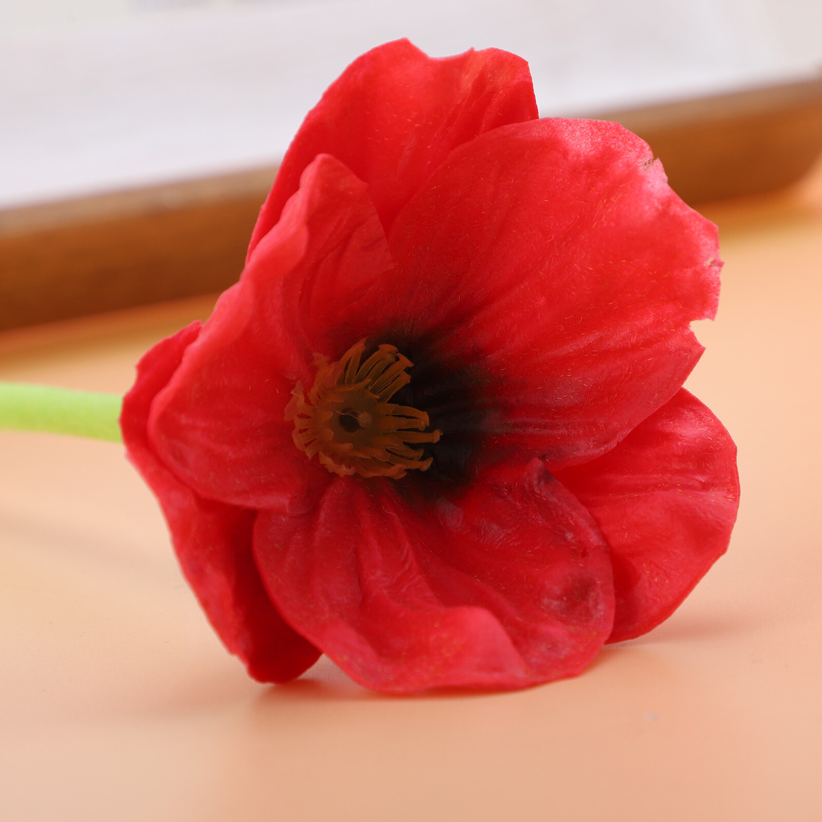 Artificial Poppy Silk Flowers Wedding Bouquet Desk Room Decor Ornaments Deco FFG
