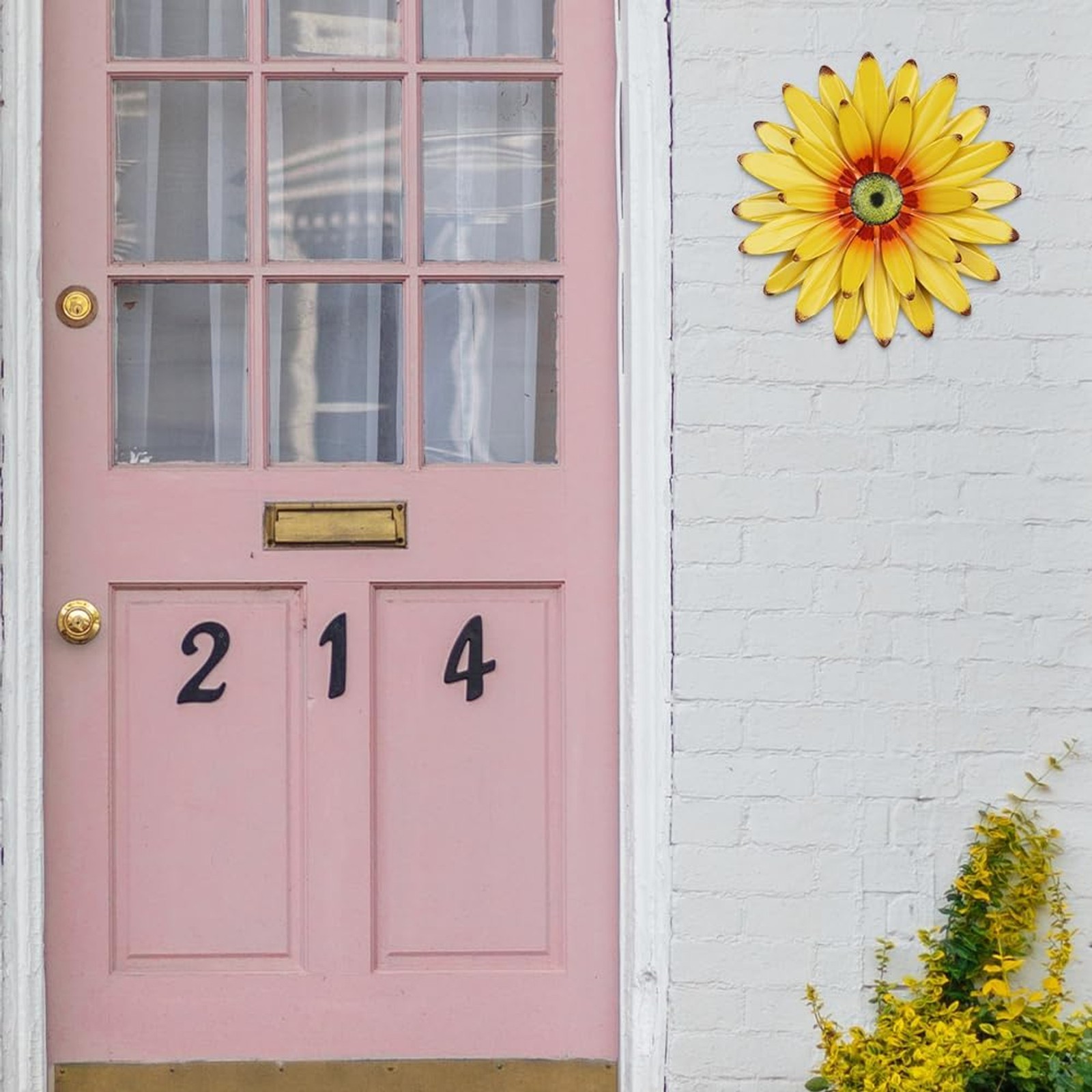 11 inch Metal Sunflower Wall Decor Floral Art Outdoor Indoor Garden Porch liven
