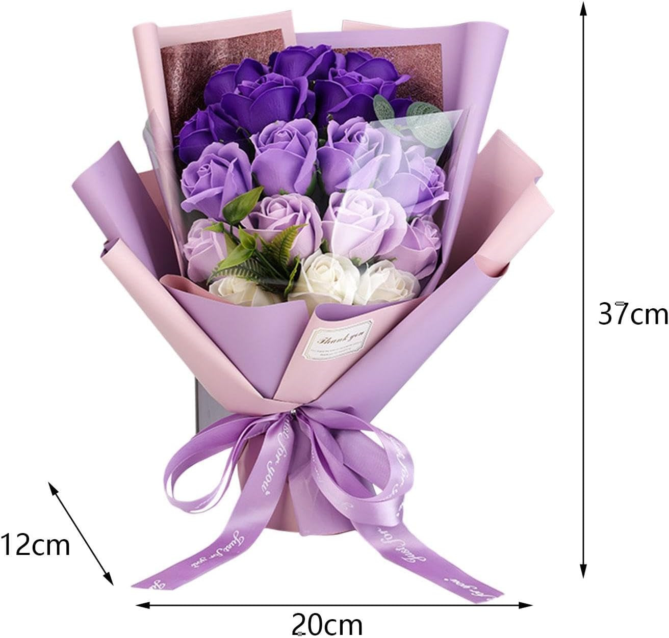 Roses Bouquet Artificial Flower – Preserved Red Rose Flowers with Love Necklace
