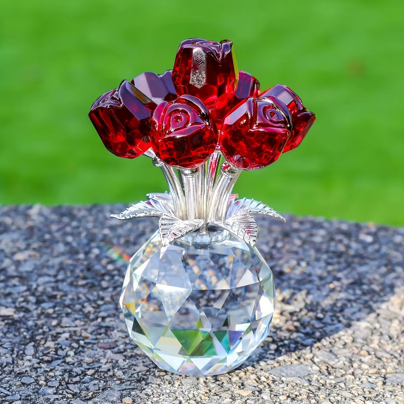 Colourful Crystal Rose Bouquet Perfect for any Special Occasion