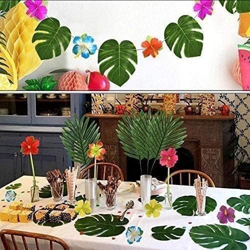 Lifelike 50Pcs Tropical Palm Leaves – Perfect for DIY Decorations & Celebrations