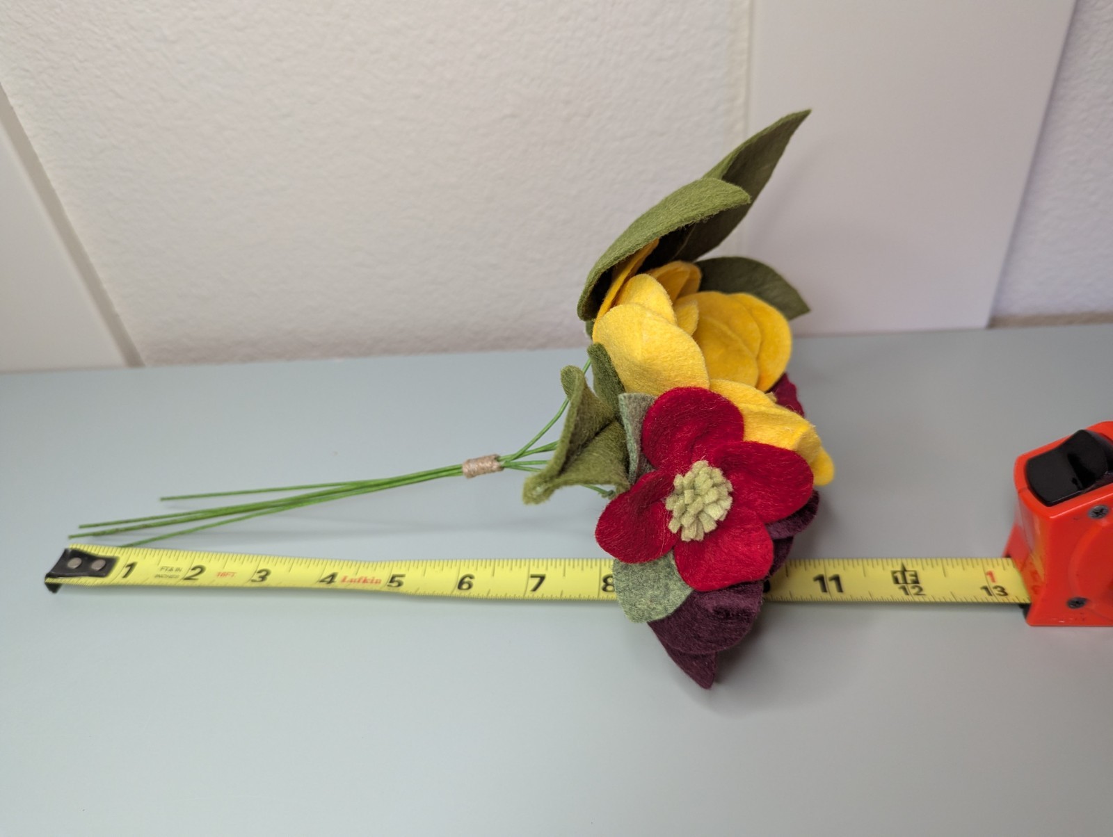 Beautiful Hand Cut Wool Blend Felt Flower Bouquet Gift Wrapped/Great Gift Idea!