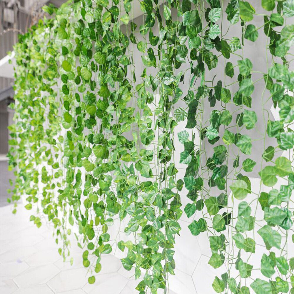 12X 2M Artificial Ivy Vine Fake Foliage Flower Hanging Leaf Garland Plant Party