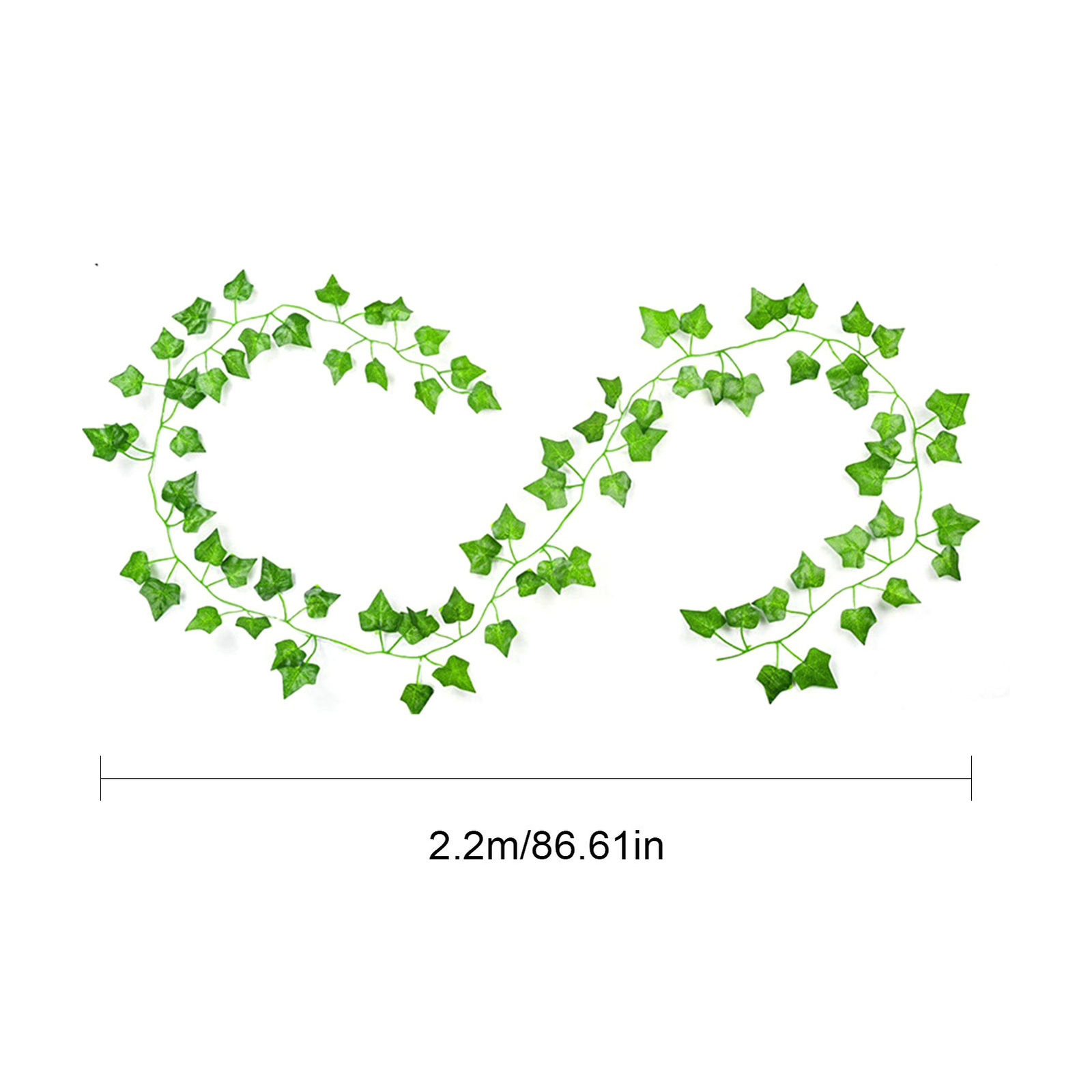 2.2M 12 Pcs Fake Ivy Leaves Artificial Ivy Vine Hangings Home Garden Decoration