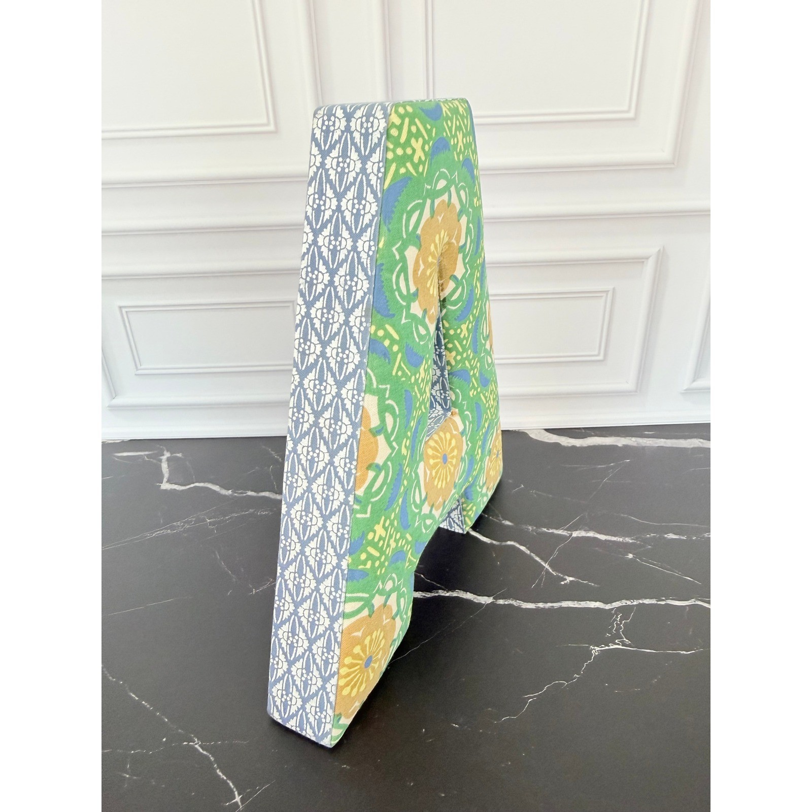 Anthropologie Green Floral 9″ Tall Fabric Letter “A”