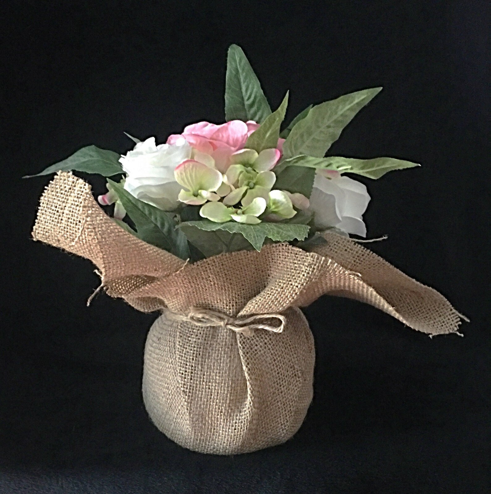 Beautiful Burlap Floral Arrangement