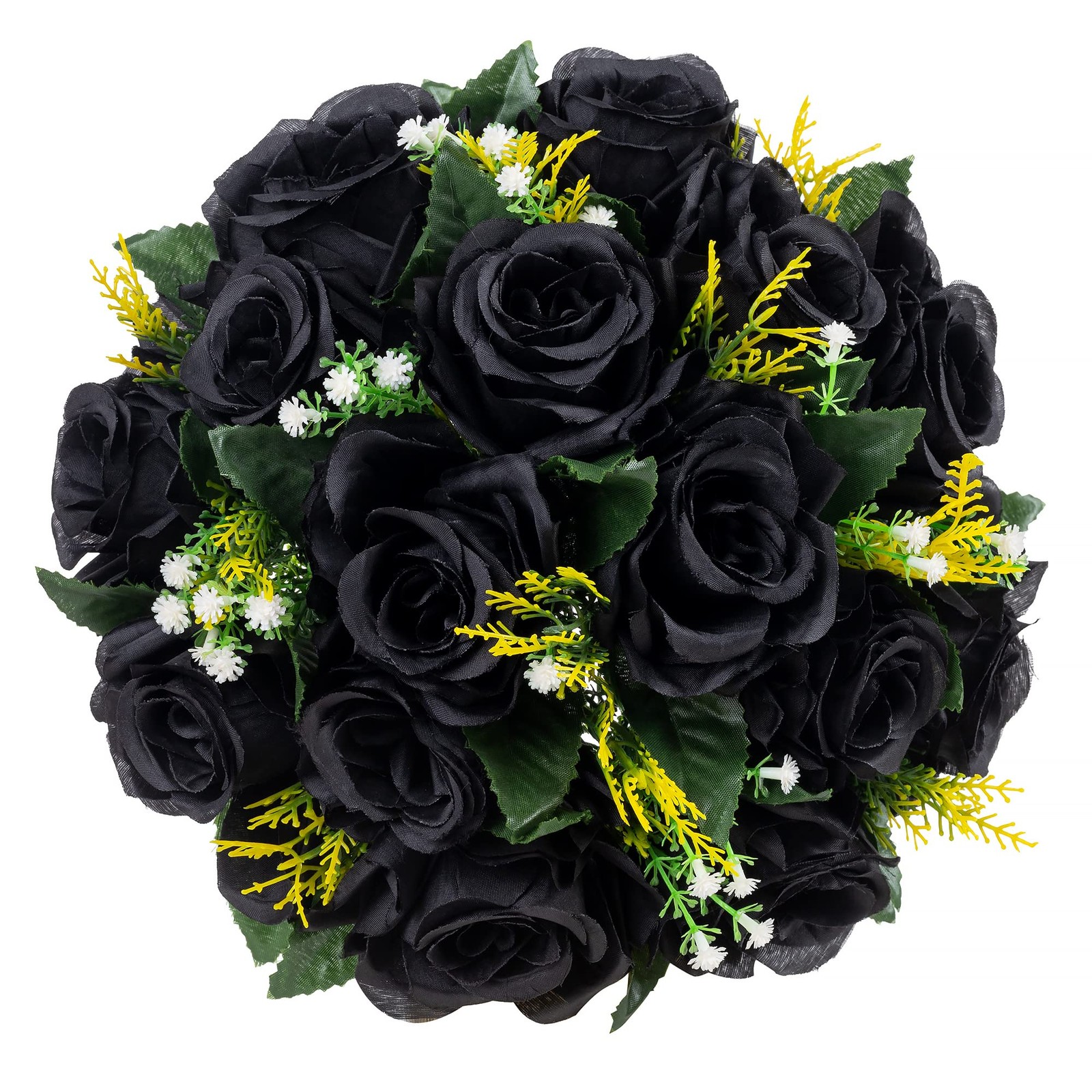 2 PCS Black Flower Balls Centerpieces Wedding Halloween Table Gothic Decor