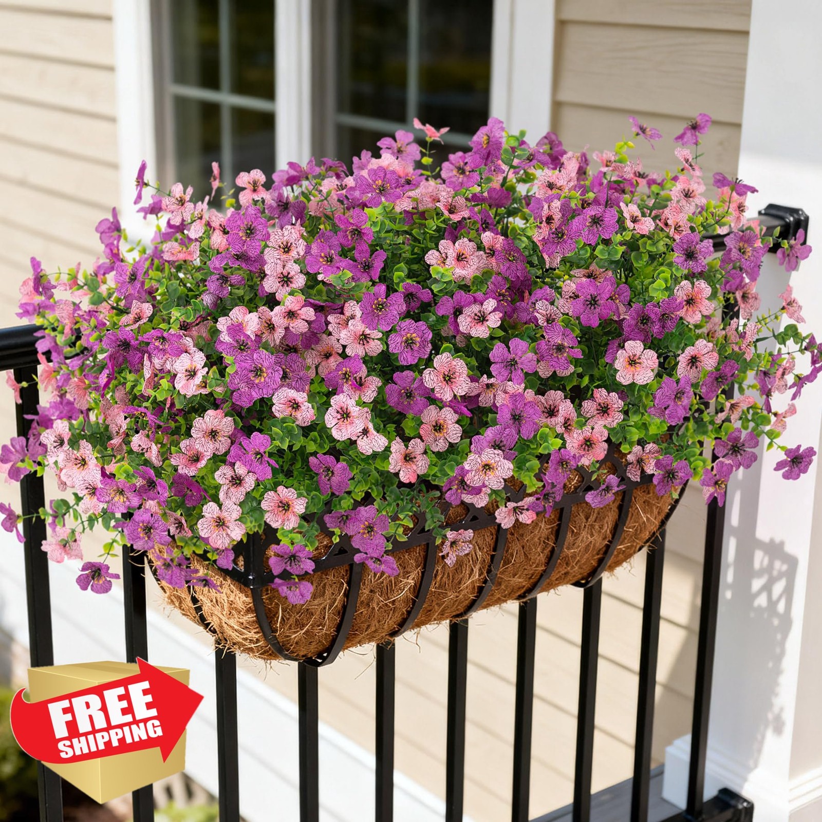 INXUGAO 12 Bundles Artificial Flowers, UV Resistant Outdoor Daisy
