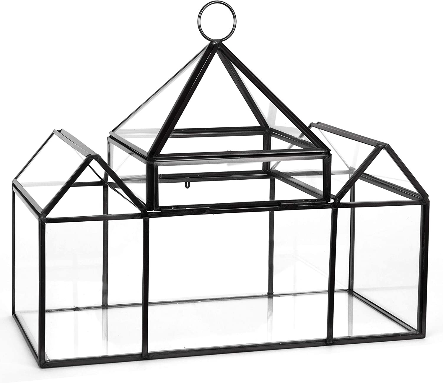 Deco Glass Geometric Castle Terrarium (25 x 12 x 21 cm) – Succulent & Air Plant
