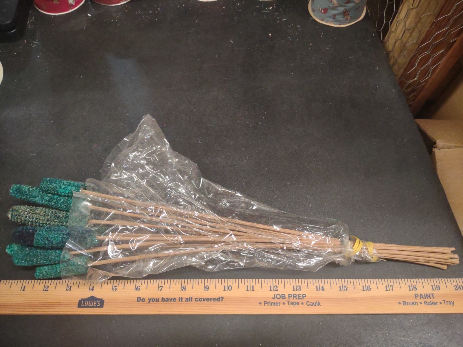 12 Stems of Corncobs, Real Dried Corn Cob “Pods” Teal Blue-Green Turquoise 20″