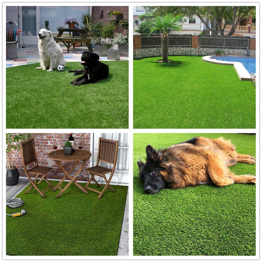 Artificial Grass 0.8″ Customized Size Astroturf For Dogs Fake Grass Outdoor Rug