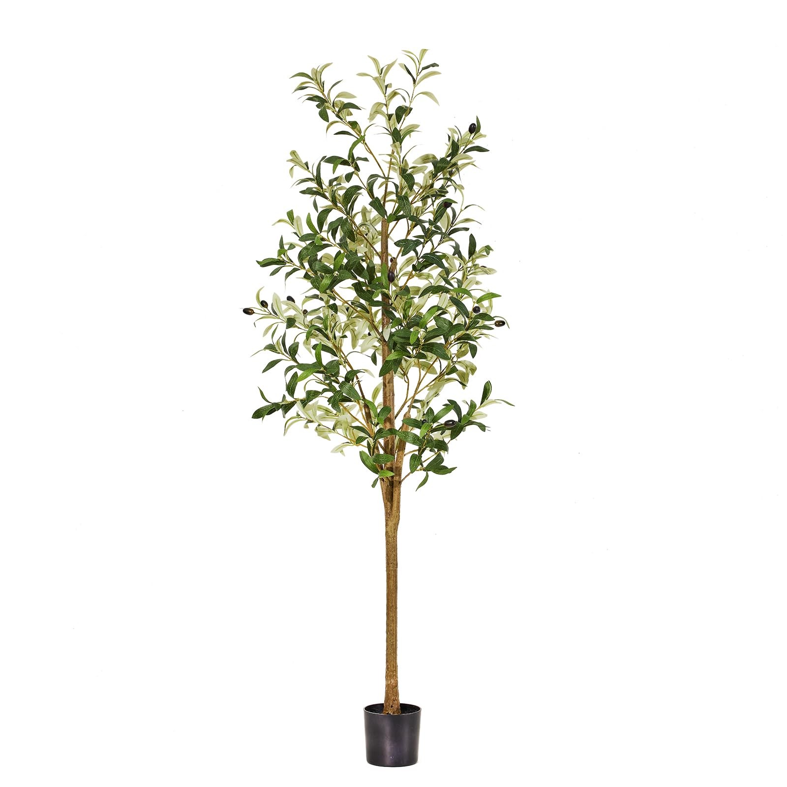 5ft Artificial Olive Trees Indoor, Faux Olive Tree with Natural Wood Realisti…