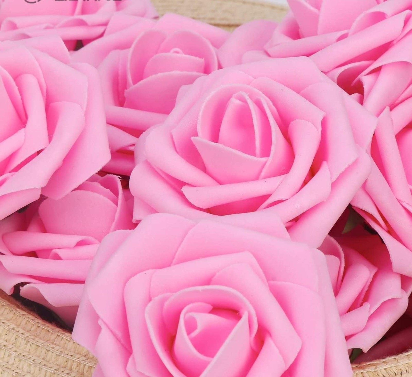 Artificial Foam Roses – Real Touch Pink Roses with Stems (Latex Foam)