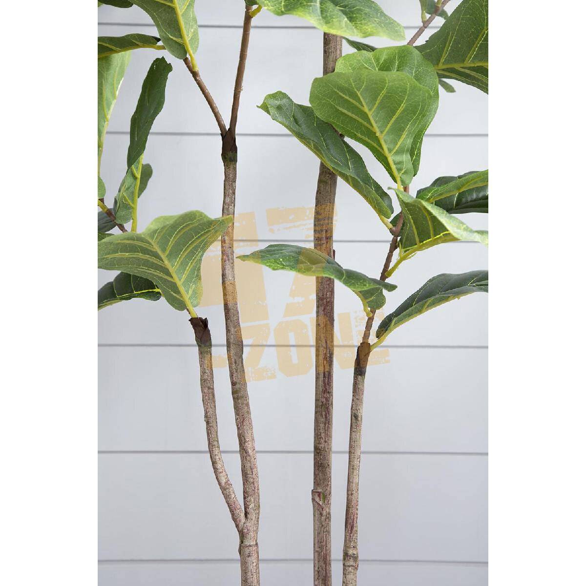 Faux Potted Fiddle Leaf Tree 3 Branch Green Artifical Garden Indoor Outdoor