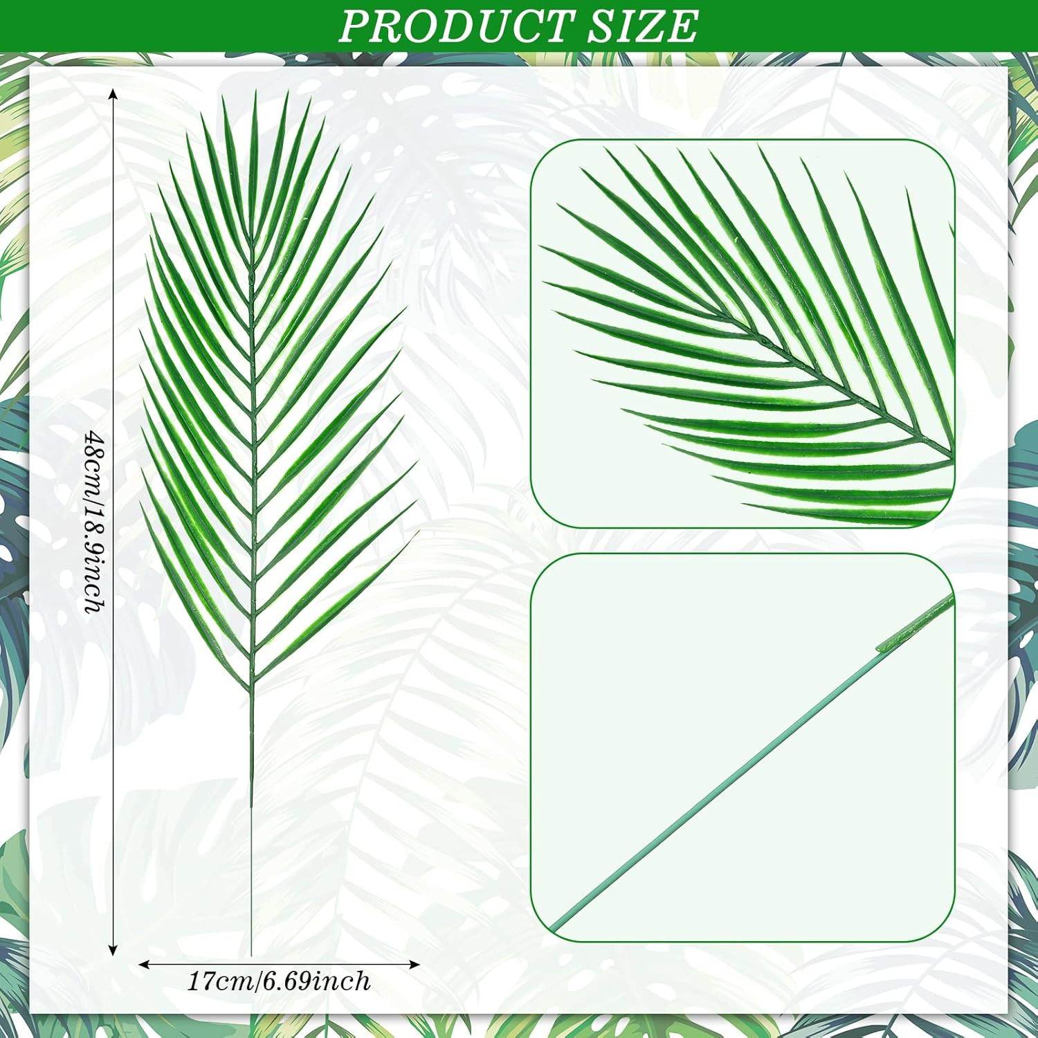 200 Pcs Artificial Palm Leaves for Easter, Weddings & Parties – Faux Greenery