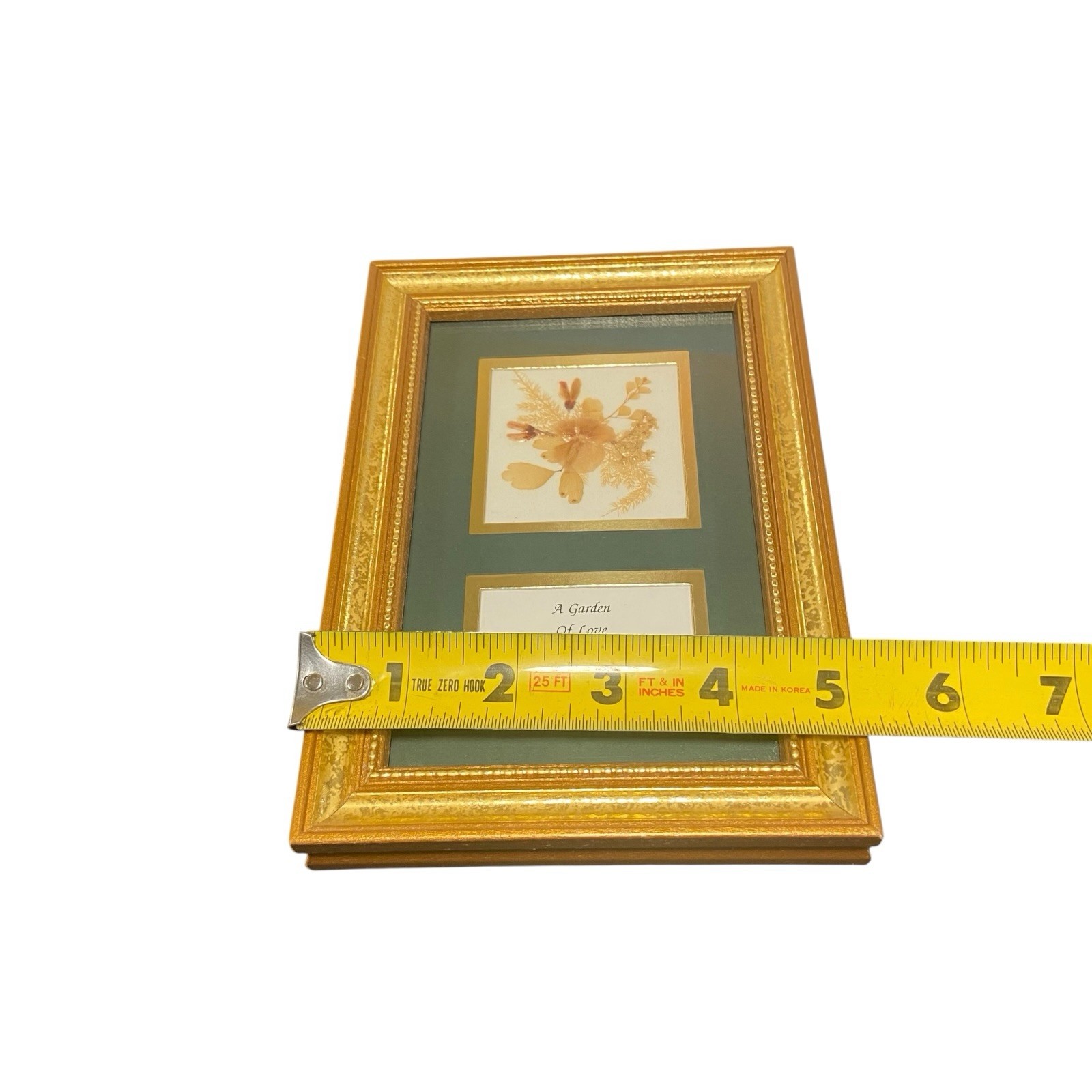 Pressed Flower Framed Poetry Mother’s Day New Mom Gift Love Gold Tone Frame VTG