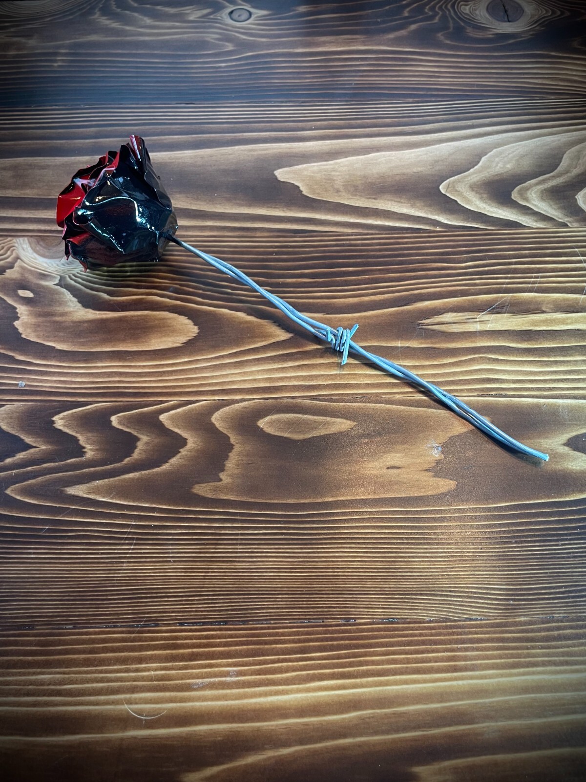 VALENTINES Day Hand Crafted welded metal ROSE or ROSES Love GIFT W/Thorny Stem !