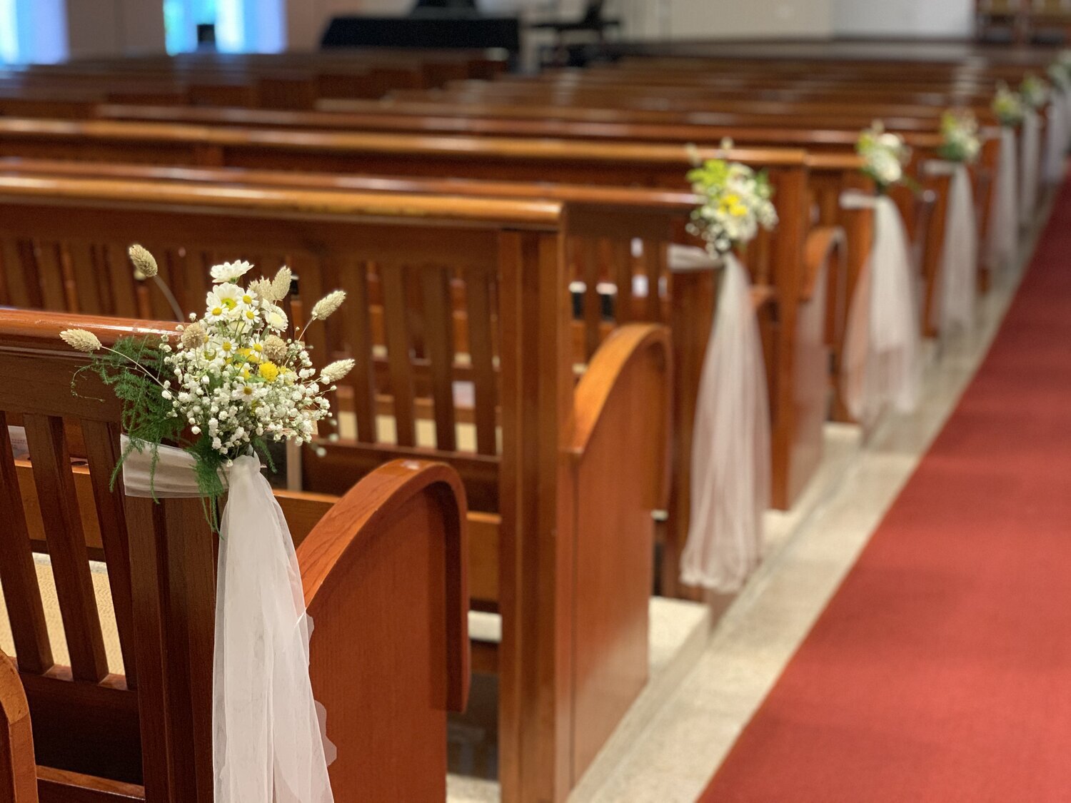Pew Clip Holder Large / Jumbo w foam for fresh flower Wedding Church Bench