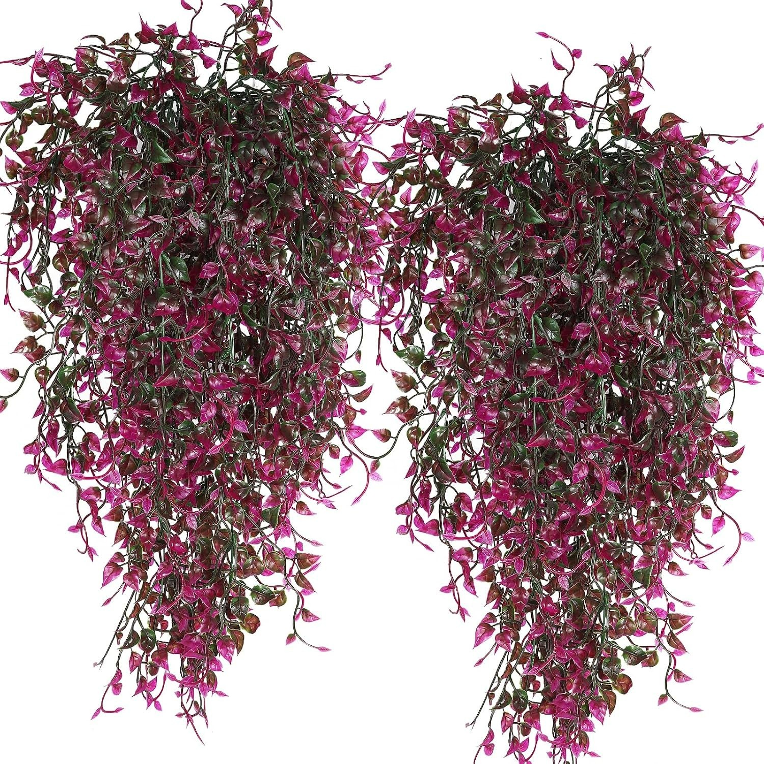 33-Inch Faux Eucalyptus Hanging Plants – 4pcs UV Resistant Indoor/Outdoor Decor