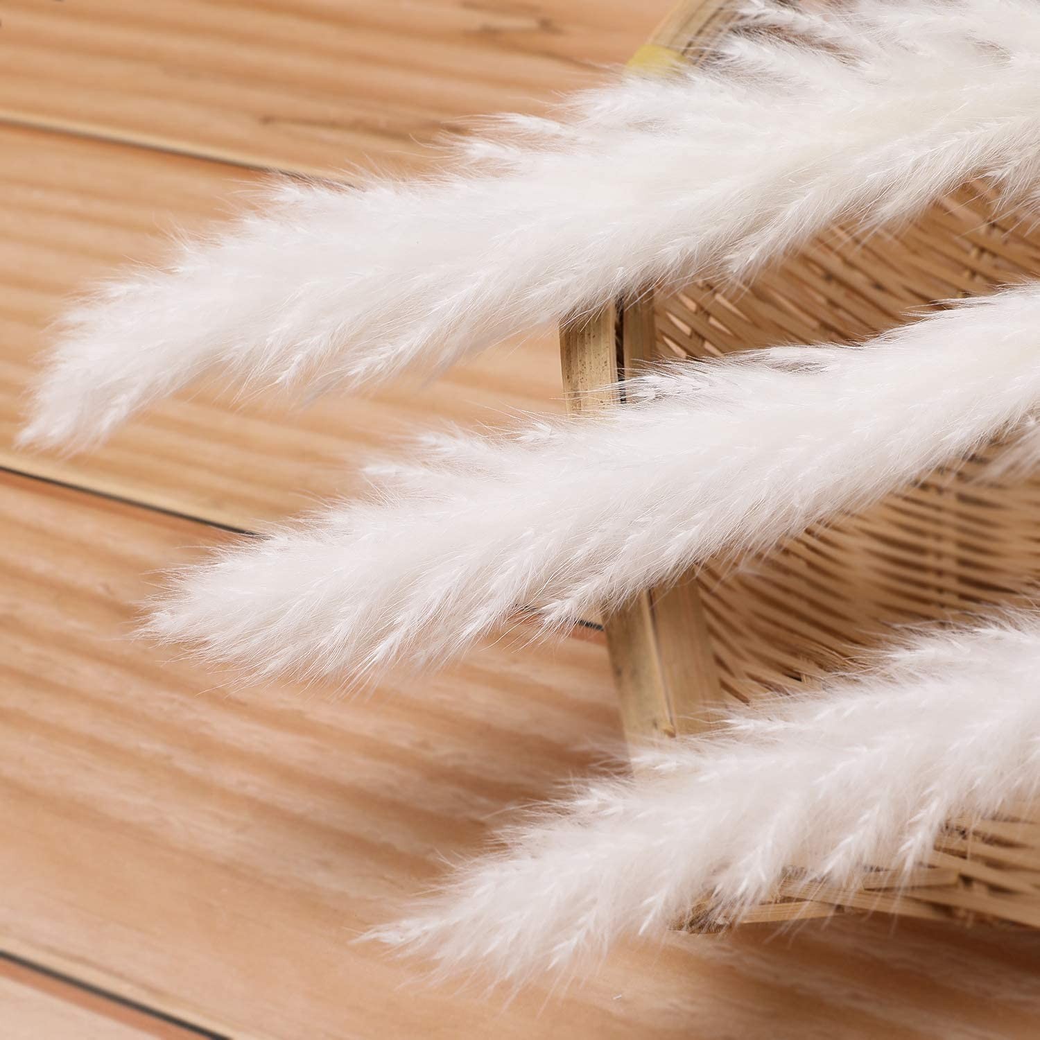 30 Pcs White Pampas Grass ,17 inch/45 cm Natural Dried Pampas Grass Branches …