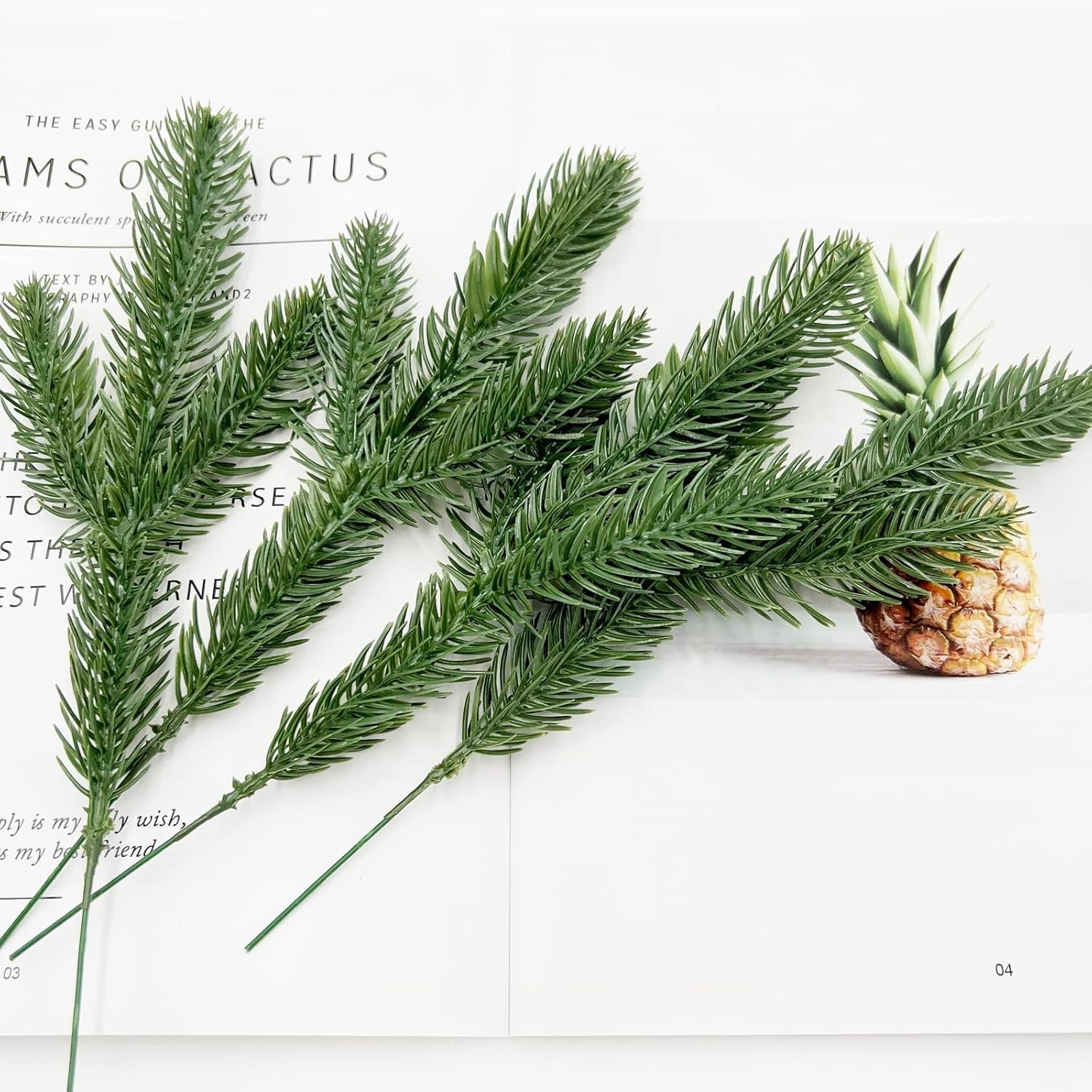 Artificial Pine Branches – Green – 50 Pieces