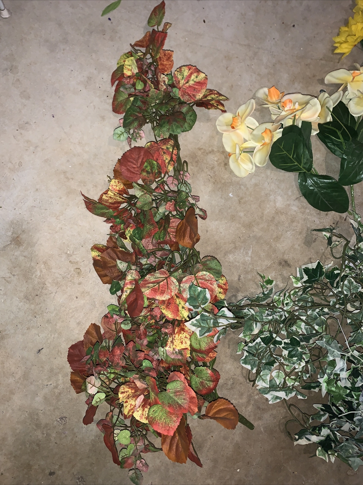 Assortment Floral Stems Vines Spring Summer Fall New Used Ivy Flowers SET ❤️tb5m