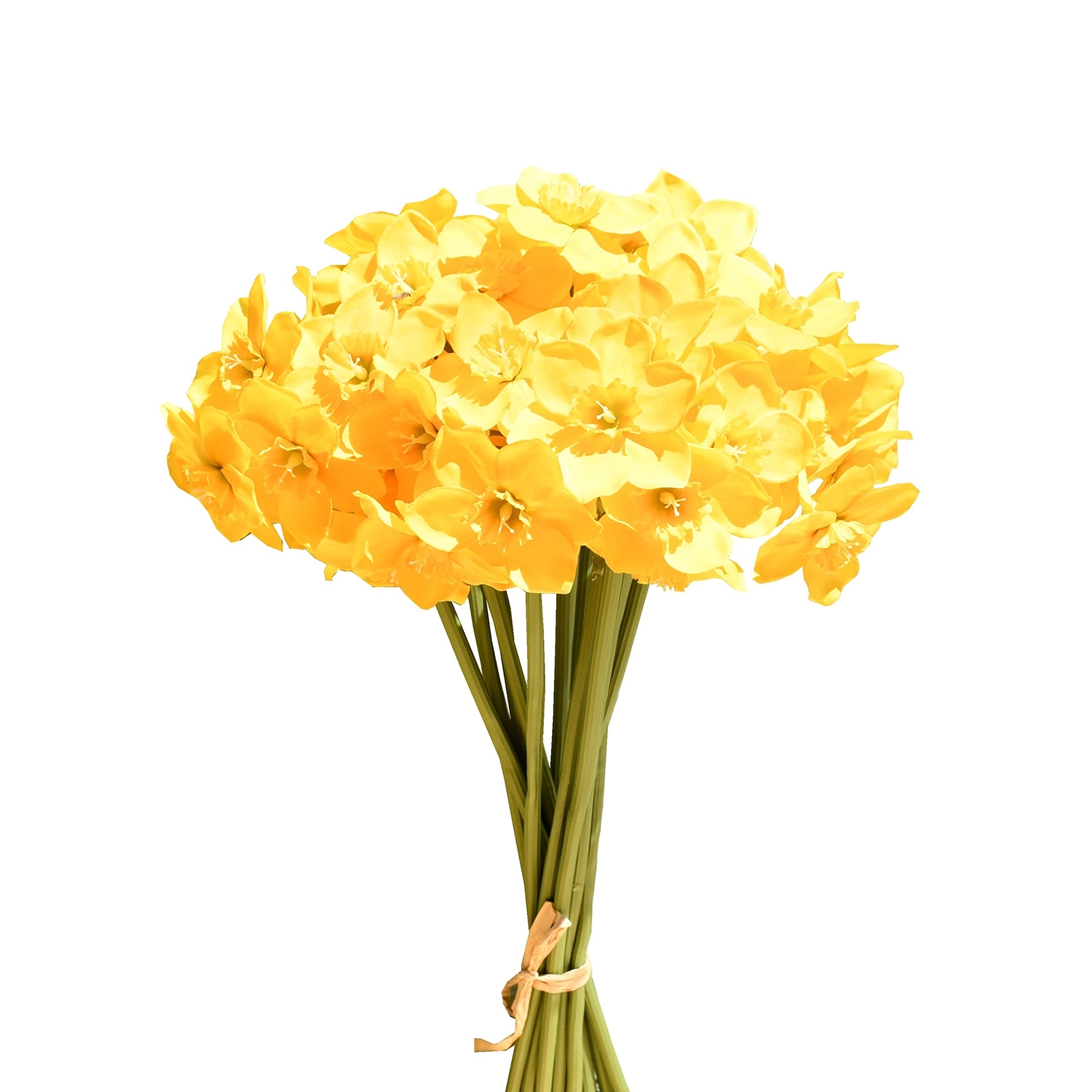 Mandy’s 12pcs Yellow Flowers Artificial Daffodils Flowers 16″ for Party Home …