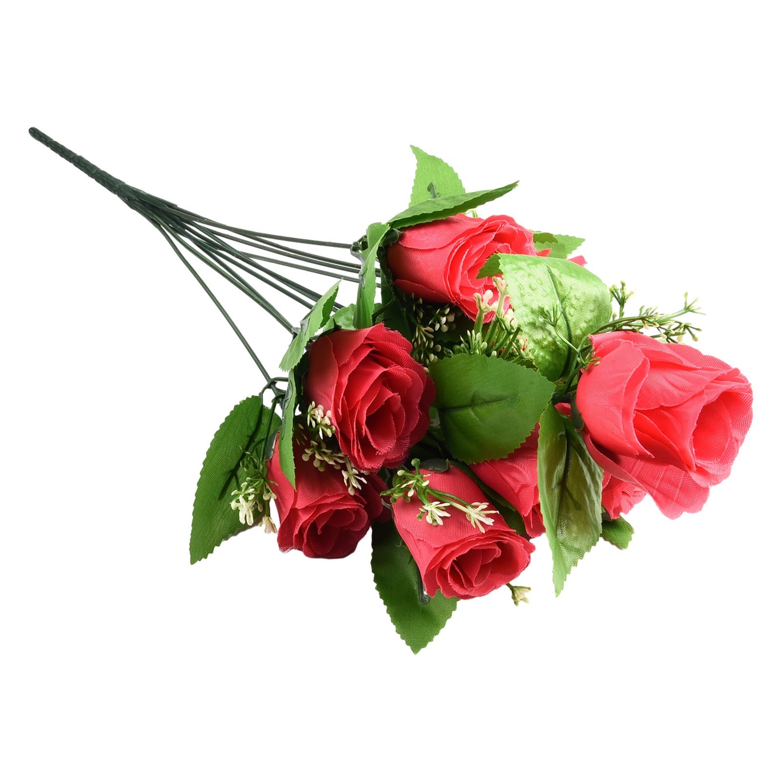 Striking 10 Heads Silk Bud Bunch for Wedding and Home Outdoor Use