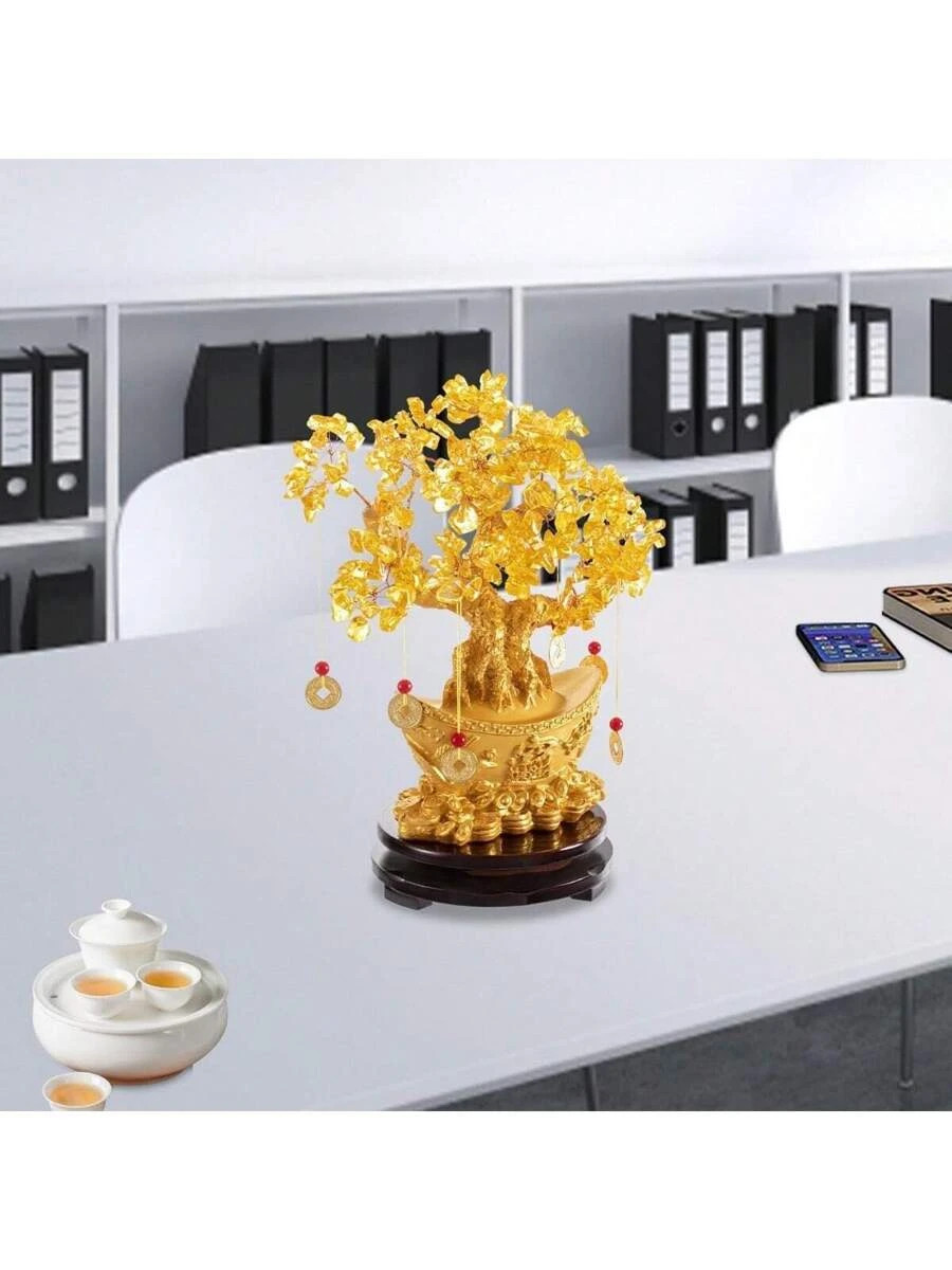 Tabletop Ornament, Crystal Money Tree Decoration, Feng Shui