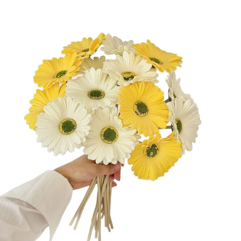PU Artificial Gerbera Daisy Flowers for Wedding for hotel Home Decor Floral