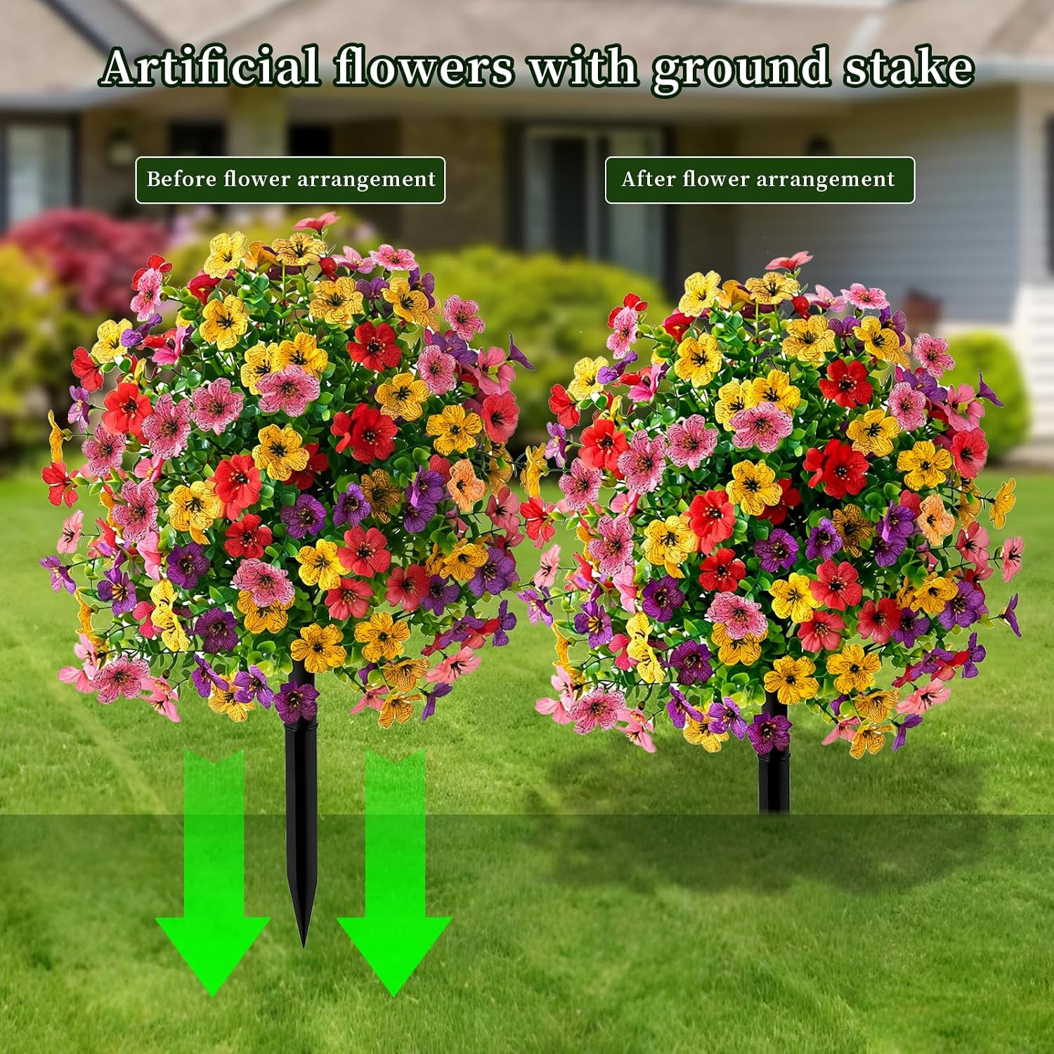 2-Pack UV-Resistant 22″ Petunias – Colorful, Maintenance-Free Outdoor Decor