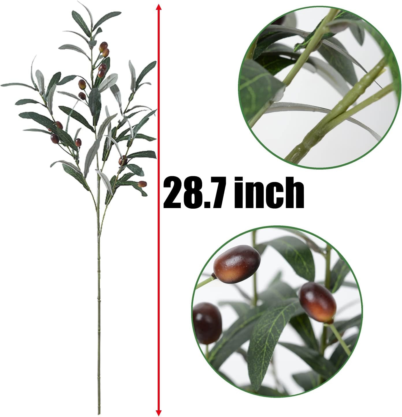 Olive Branches for Vases Artificial Olive Branches Faux Tree Branches Stems for