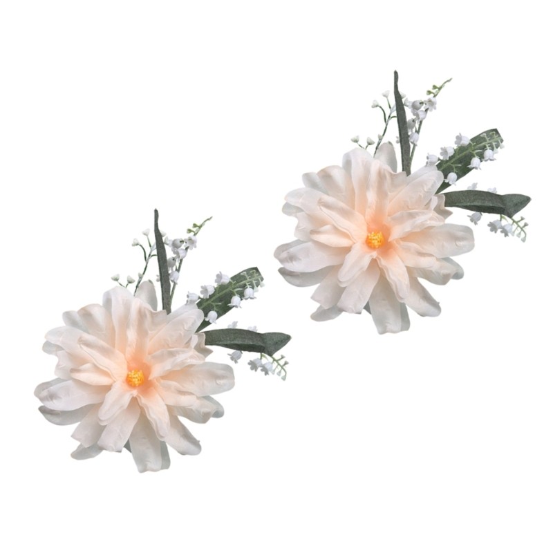Elegant Silk Flower Arrangement Photography Window Curtain Decoration