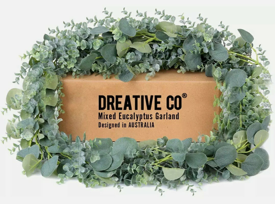 DREATIVE CO* 6.5 Ft Mixed Eucalyptus–Boxwood Lambs Ear *Discounted*
