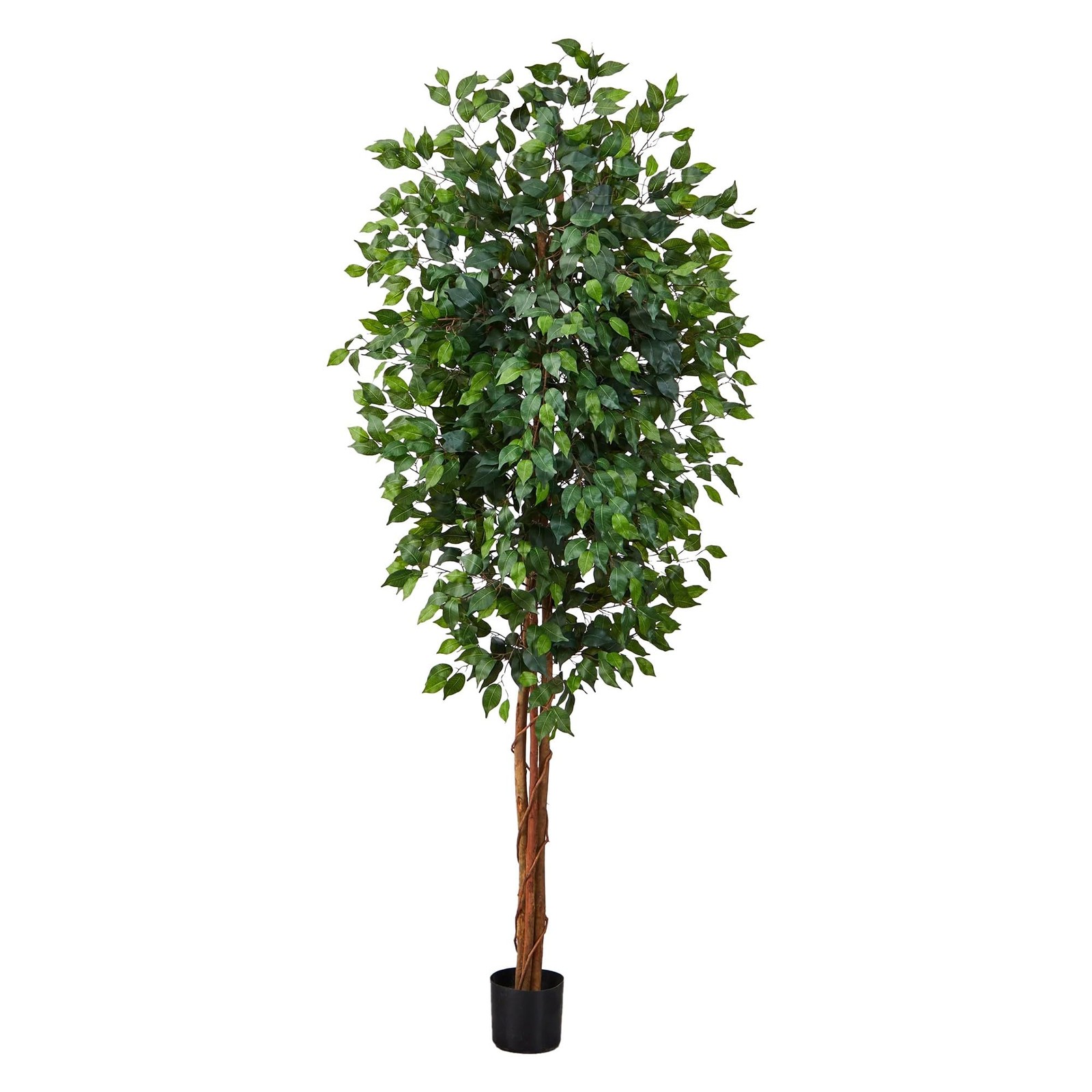 7Ft Green Artificial Ficus Tree Lifelike Home Decor Perfect Indoor Accent