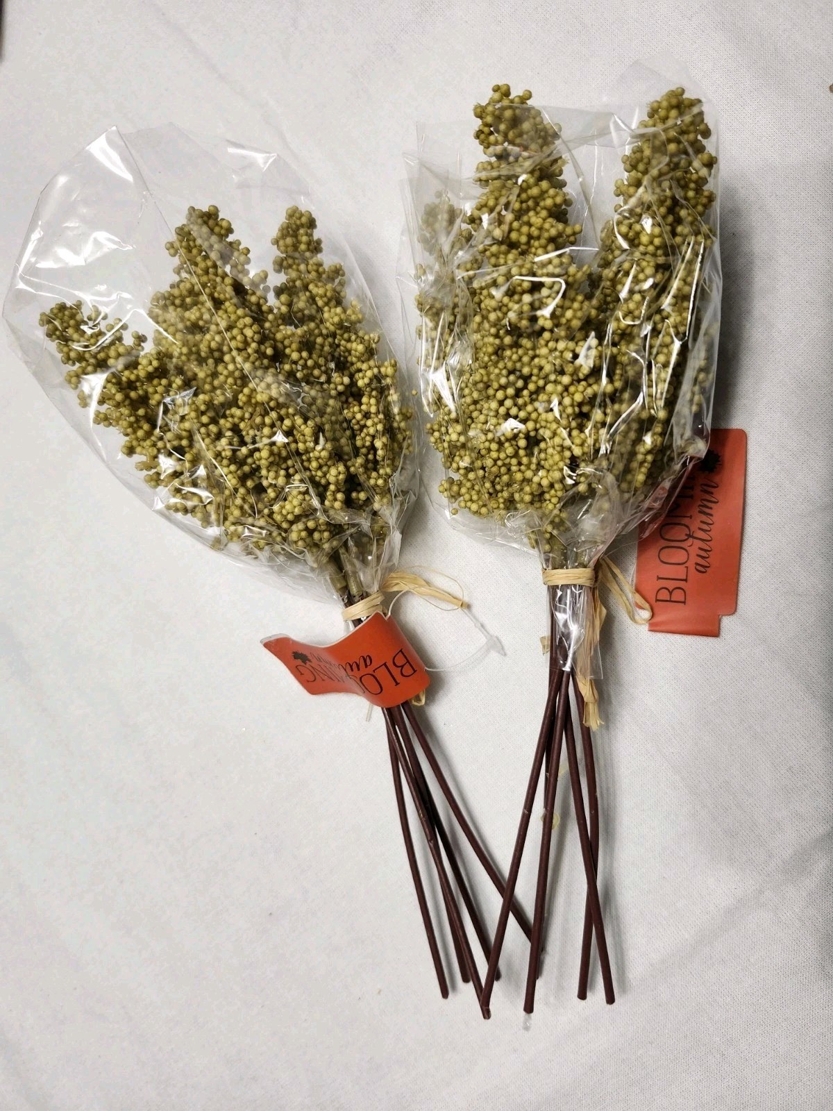 LOT Blooming Autumn Floral Picks Roping Leaves Fall Decor New