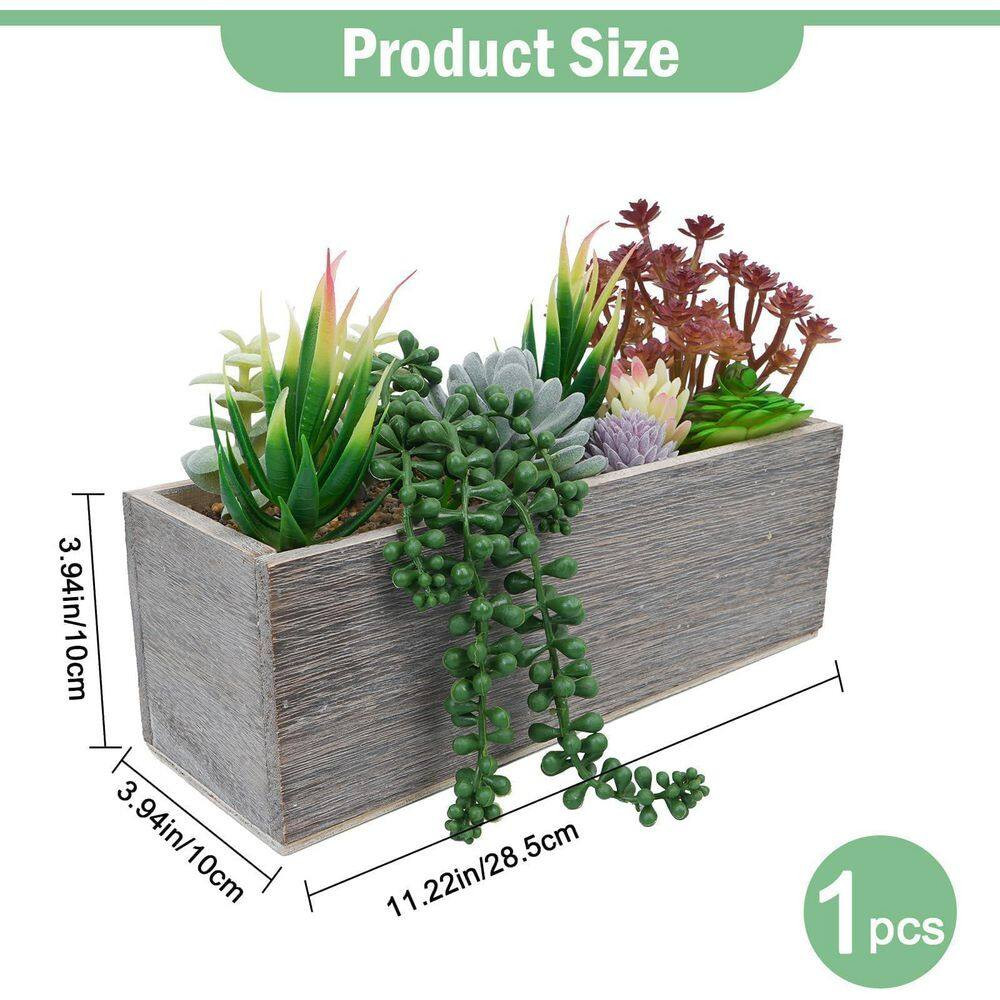 3.94 In. Succulent Series 11.4 In. Green Indoor Artificial Plant for Table Cente
