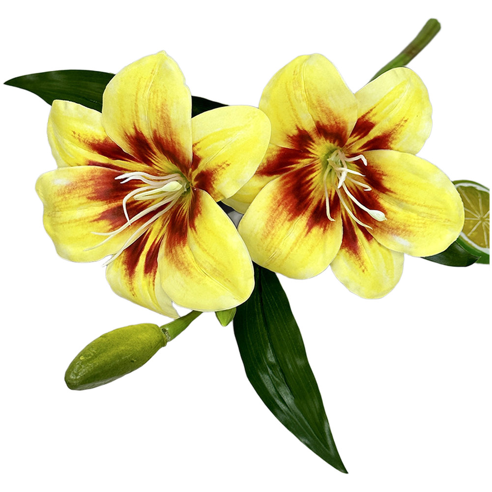 3D Printed Silk Hemerocallis for lily Artificial Flower for Wedding Home Decor
