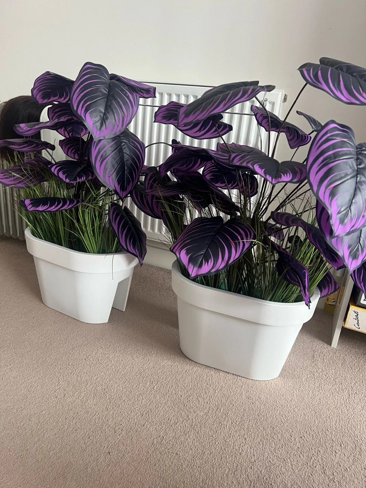 Artificial Monstera Plant Large Faux Tropical Palm Leaves Home Garden Decor