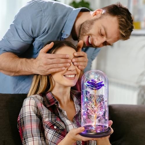 Eternal Glass Rose with Butterfly – Valentine’s Day Gift for Her, Birthday Gift