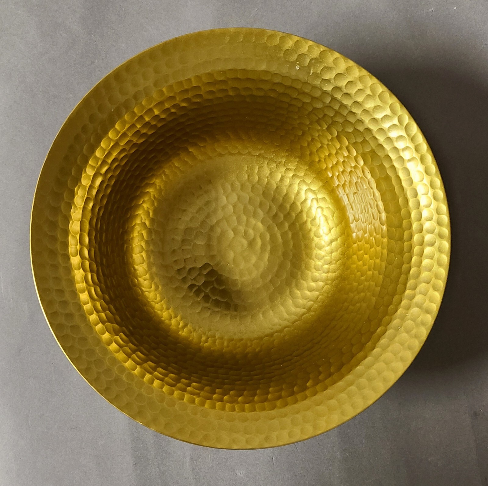 Compote Bowl Vase Gold Finish Hammered Low 8″Dia 4.5″High Set/2 FREE SHIPPING